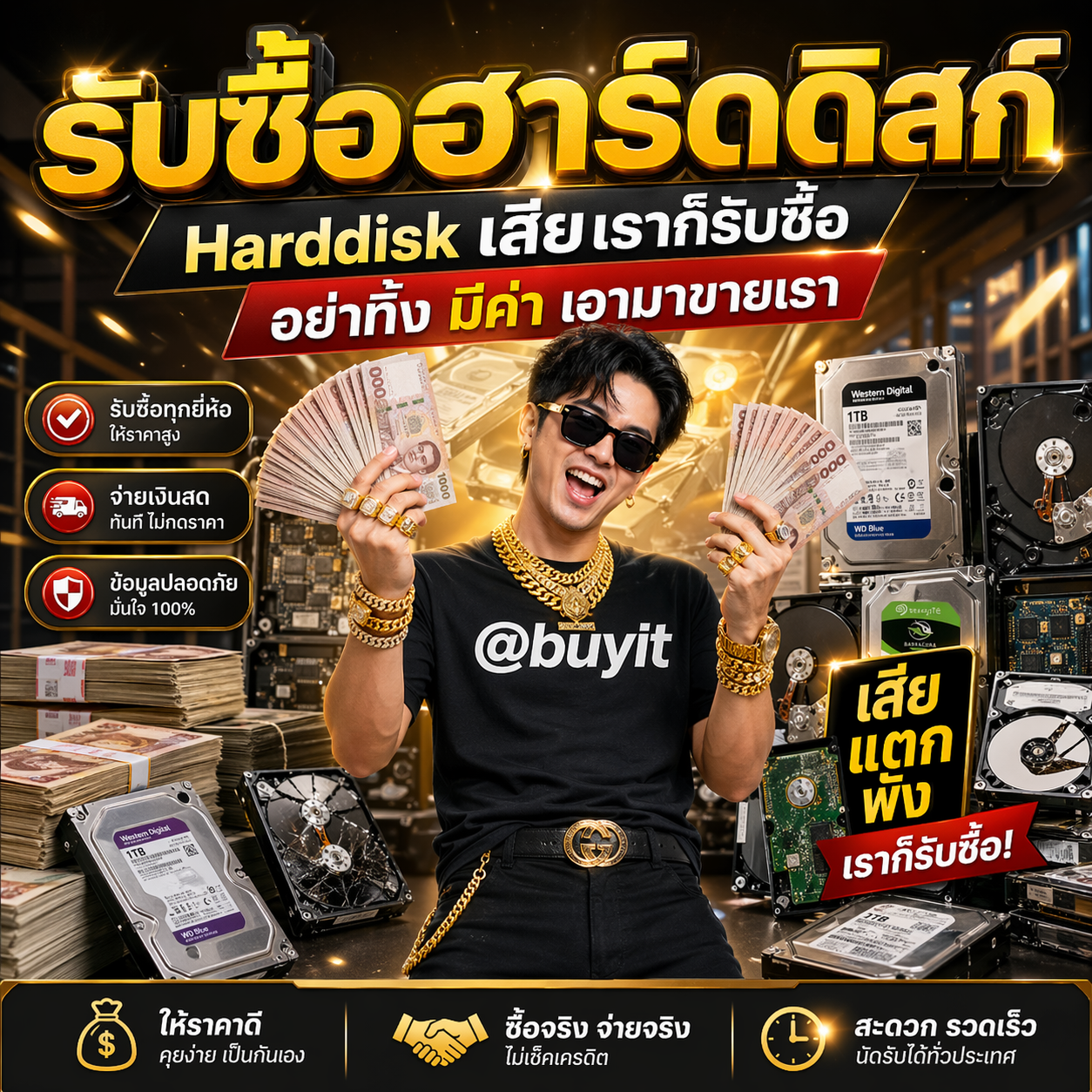 4 วิธีเตรียมของก่อนขายฮาร์ดดิสก์มือสอง ติดต่อ Line @buyit